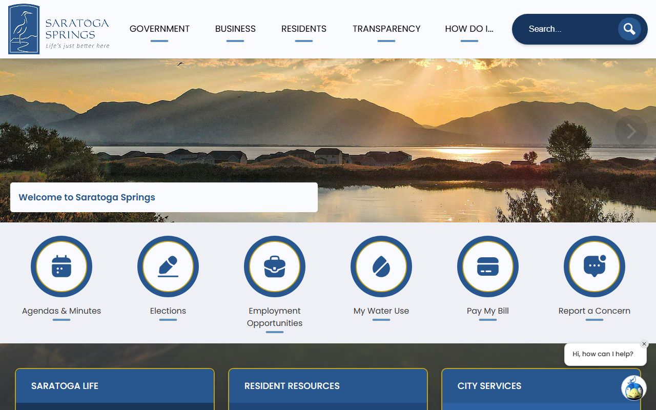 Saratoga Springs Marriage License records on the city government site