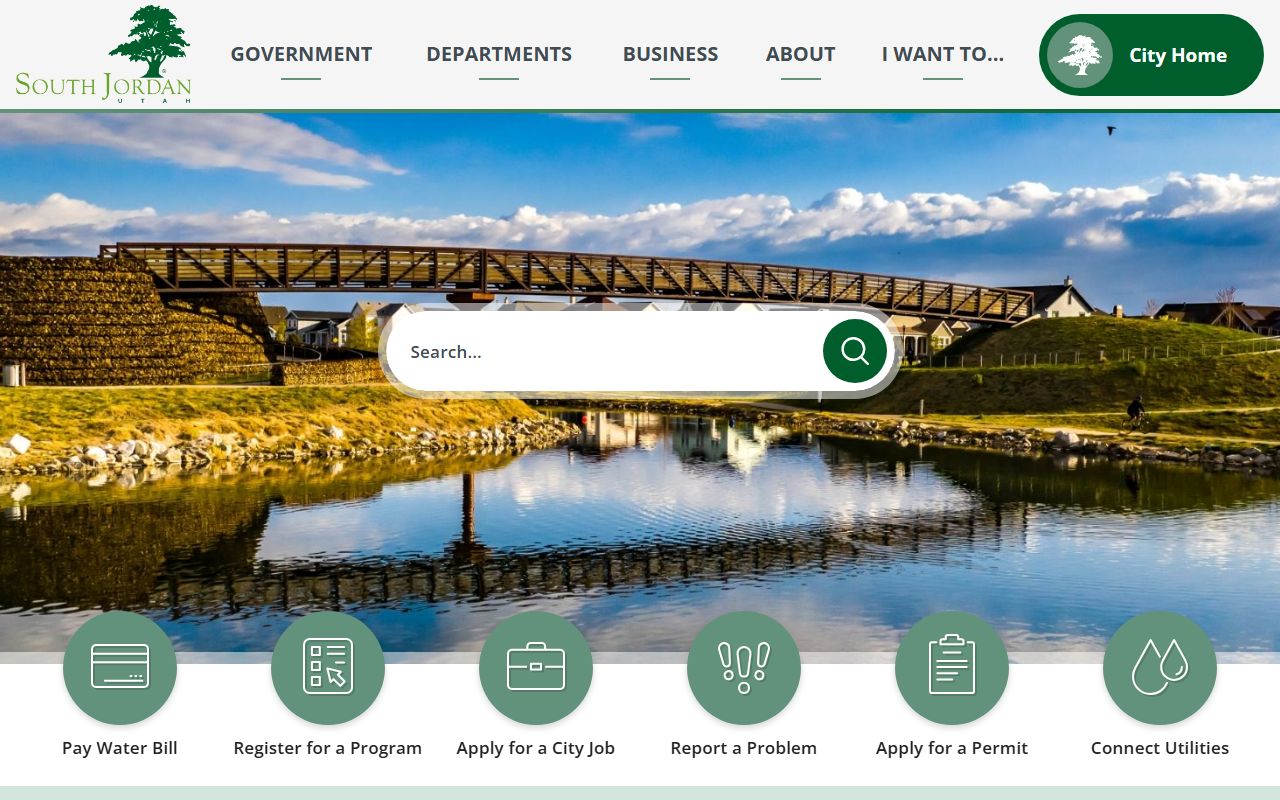 South Jordan city government website for Marriage License records