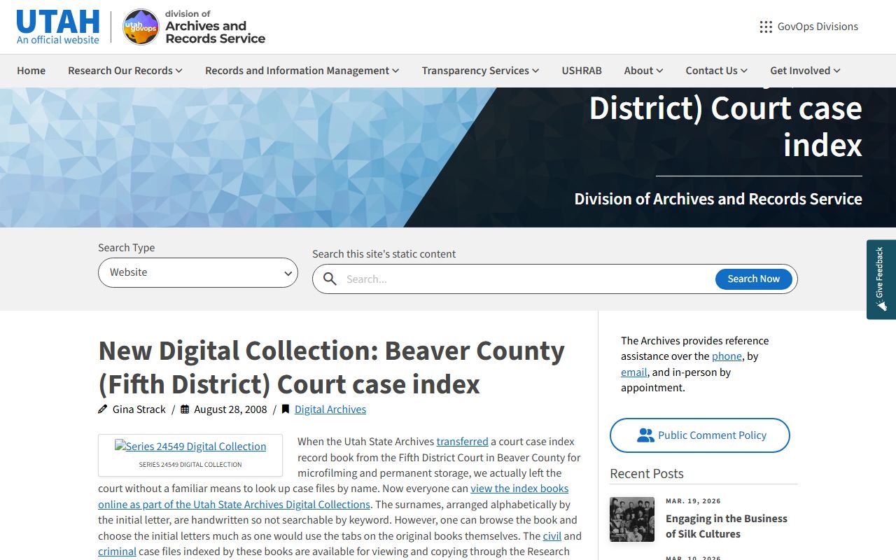 Beaver County State Archives marriage license records