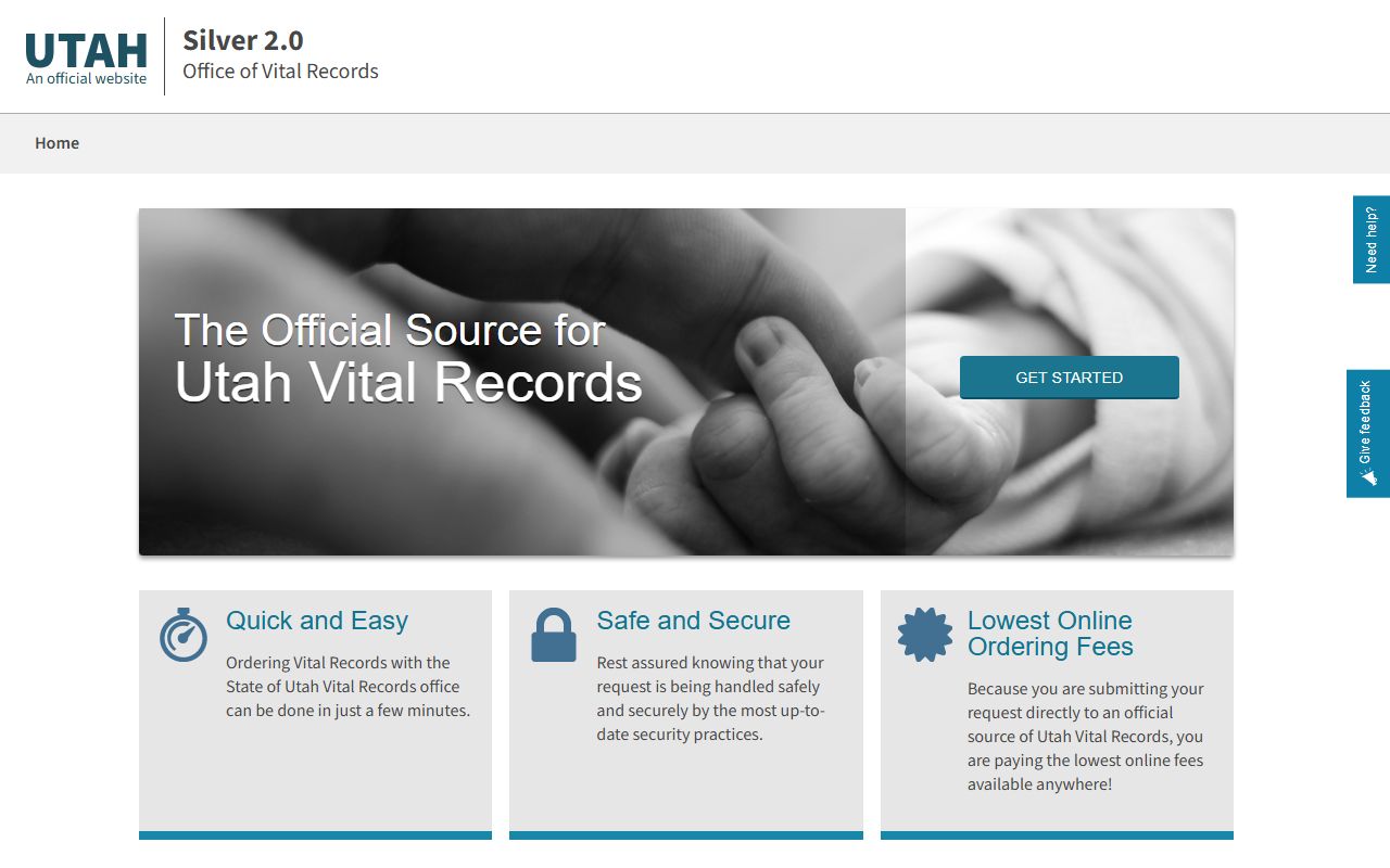 Utah Marriage License official vital records ordering portal